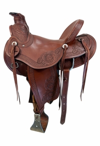 16 Inch Used Dakota Ranch Wade Saddle Wide Tree 8096