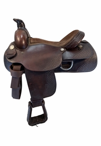16 Inch Used Dakota Saddlery Roping Saddle Wide Tree