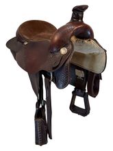 16 Inch Used Dakota Saddlery Roping Saddle Wide Tree