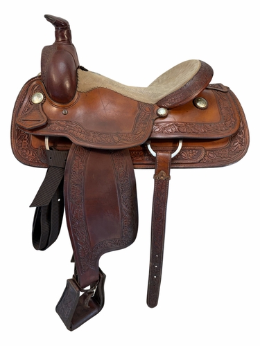 16 Inch Used Dale Fredrick Roping Saddle Medium Tree 21573