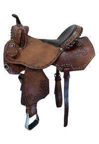 16 Inch Used Diamond Cross Barrel Saddle Wide Tree