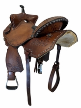 16 Inch Used Diamond Cross Barrel Saddle Wide Tree