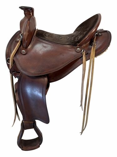 16 Inch Used Don West Ranch Saddle Medium Tree