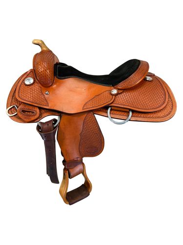 16 Inch Used Double C Reining Saddle T8088