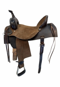 16 Inch Used Double J Barrel Saddle Wide Tree