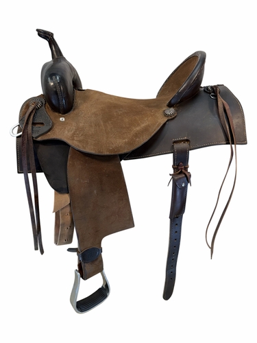 16 Inch Used Double J Barrel Saddle Wide Tree