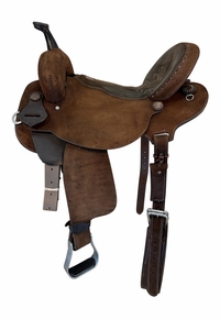 16 Inch Used Double J Barrel Saddle Wide Tree