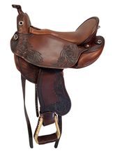 HOLD 2025/07/10j  16 Inch Used DP Saddlery Quatum Short and Light Trail Saddle 1214