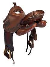 HOLD 2025/07/10j  16 Inch Used DP Saddlery Quatum Short and Light Trail Saddle 1214