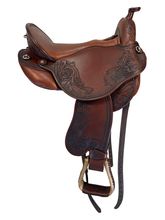 HOLD 2025/07/10j  16 Inch Used DP Saddlery Quatum Short and Light Trail Saddle 1214
