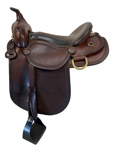 SOLD 2026/08/04 16 Inch Used Eli Miller Trail Saddle Medium Tree