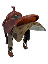 16 Inch Used Fabtron Cordura Trail Roping Saddle Wide Tree 7110
