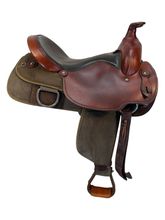 16 Inch Used Fabtron Cordura Trail Roping Saddle Wide Tree 7110