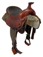 16 Inch Used Fabtron Cordura Trail Roping Saddle Wide Tree 7110