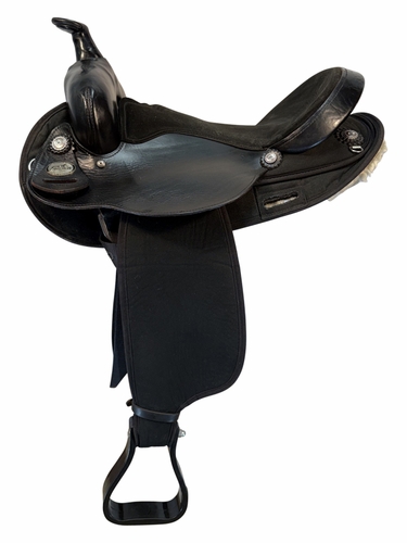 SOLD 2026/01/08   16 Inch Used Fabtron Cordura Trail Saddle Wide Tree 7105