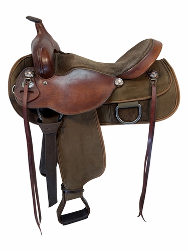 16 Inch Used Fabtron Cordura Trail Saddle Wide Tree 7128