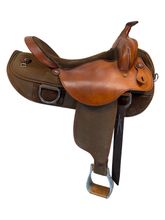 SOLD 2025/12/15 16 Inch Used Fabtron Draft Cordura Trail Saddle Extra Wide 7182