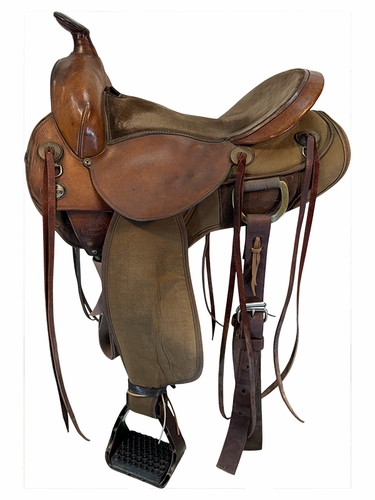16 Inch Used Fabtron Easy Rider Cordura All Around Saddle Wide Tree 7172