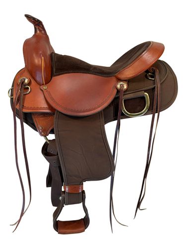 16 Inch Used Fabtron Easy Rider Cordura Trail Saddle Wide Tree 7172