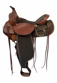 16 Inch Used Fabtron Easy Rider Cordura Trail Saddle Wide Tree 7172