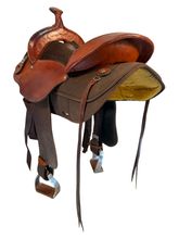 16 Inch Used Fabtron Gaited Cordura Trail Saddle Wide Tree 7142