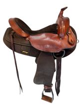 16 Inch Used Fabtron Gaited Cordura Trail Saddle Wide Tree 7142