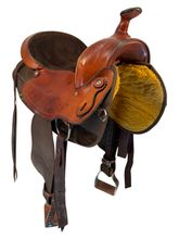 16 Inch Used Fabtron Gaited Cordura Trail Saddle Wide Tree 7142
