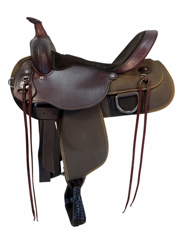 SOLD 2026/04/14   16 Inch Used Fabtron Lady Cordura Trail Saddle Wide Tree 7154
