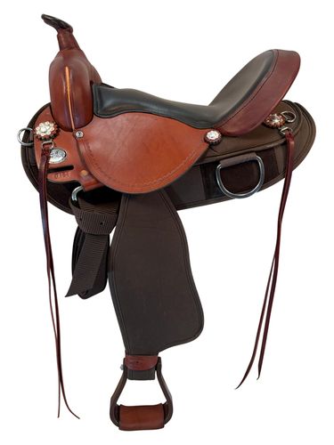 SOLD 2026/03/18 16 Inch Used Fabtron Mule Cordura Trail Saddle Wide Tree 7164