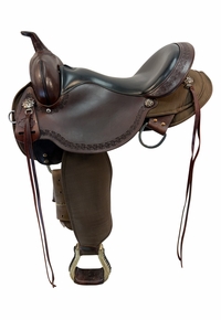 SOLD 2026/06/29j  16 Inch Used High Horse By Circle Y Daisetta Cordura Trail Saddle Medium Tree. 6914