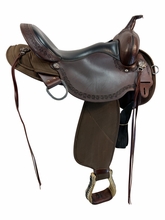 SOLD 2026/06/29j  16 Inch Used High Horse By Circle Y Daisetta Cordura Trail Saddle Medium Tree. 6914