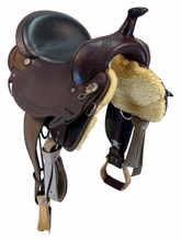 16 Inch Used High Horse By Circle Y Rosebud Cordura Trail Saddle Wide Tree 6918