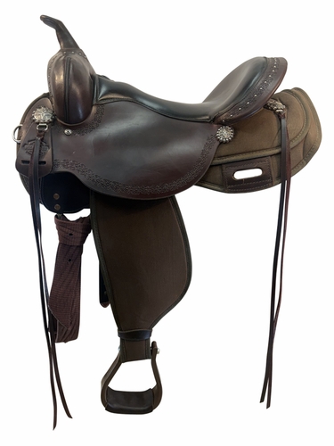 16 Inch Used High horse By Circle Y Willow Springs Cordura Trail Saddle Medium Tree 6913
