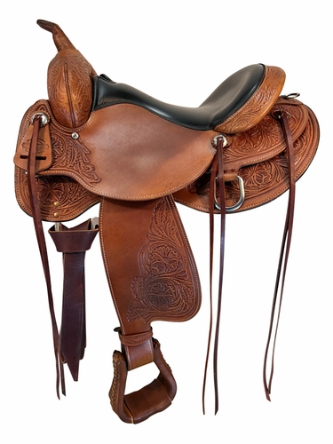 SOLD 2025/08/11j  16 Inch Used High Horse Oyster Creek Trail Saddle 6808