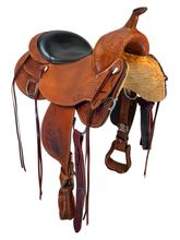 SOLD 2025/08/11j  16 Inch Used High Horse Oyster Creek Trail Saddle 6808