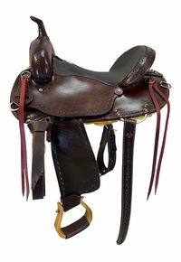 16 Inch Used HR Mule Trail Saddle Medium Tree 394