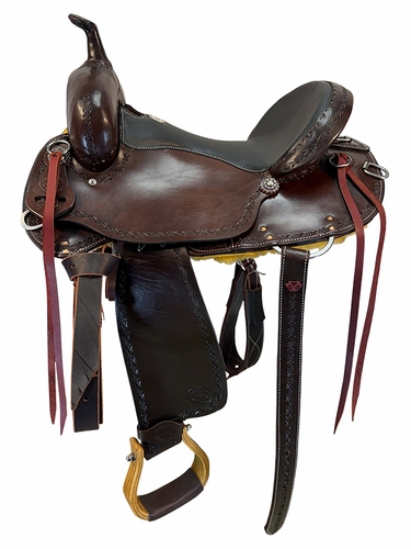 16 Inch Used HR Mule Trail Saddle Medium Tree 394