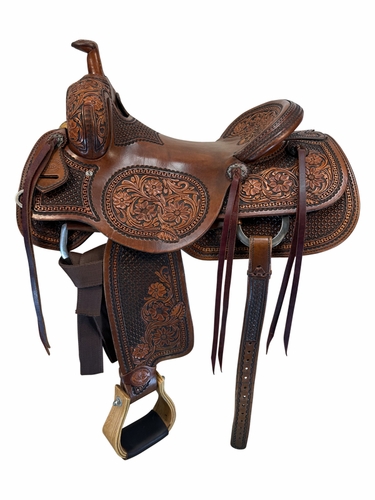 16 Inch Used HR Ranch Cutter Saddle Medium Tree