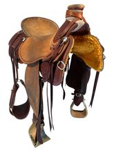 16 Inch Used HR Hud Roberts Ranch Saddle