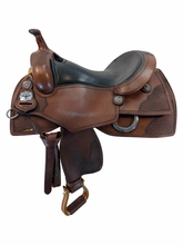 16 Inch Used Josh Visser Reining Saddle Medium Tree C  93 Custom
