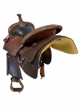 16 Inch Used Josh Visser Reining Saddle Medium Tree C  93 Custom