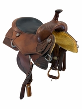 16 Inch Used Josh Visser Reining Saddle Medium Tree C  93 Custom