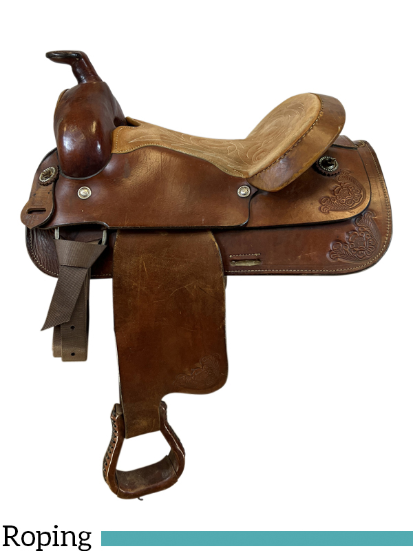 PRICE REDUCED! 16 Inch Used Lamb Saddle Co Roping Saddle *Free Shipping*
