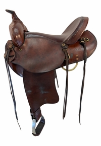 16 Inch Used Queen Valley Mule Trail Saddle Medium Tree