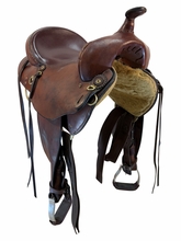 SOLD 2026/06/30e 16 Inch Used Queen Valley Mule Trail Saddle Medium Tree