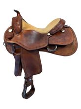 16 Inch Used Rocking R Reining Saddle Medium Tree