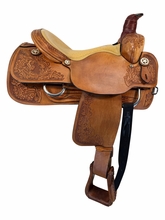 SOLD 2026/08/09 16 Inch Used Rocking R Roping Saddle Wide Tree 256T