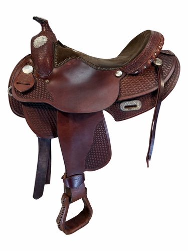 16 Inch Used Rocking R Show Saddle Wide Tree