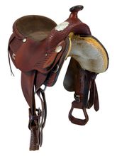 16 Inch Used Rocking R Show Saddle Wide Tree