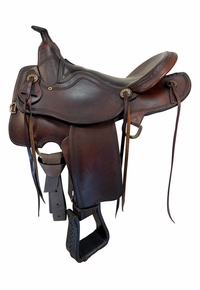 16 Inch Used Rocking R Trail Saddle Wide Tree